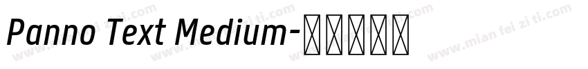 Panno Text Medium字体转换